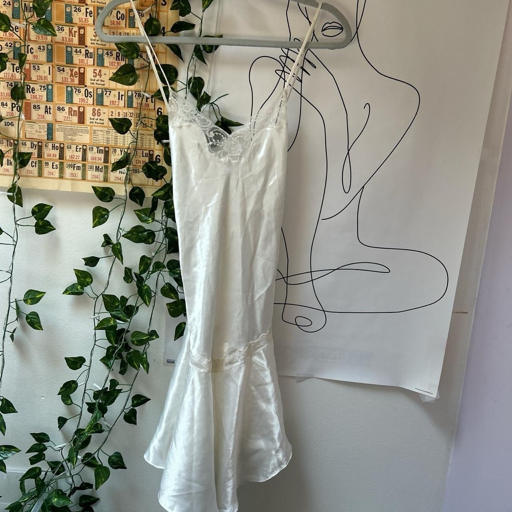 Elegant White Lace Slip Dress